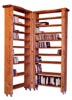 Mobile Carrello Porta CD /DVD in legno massello cm. 20 X 156 X 190   COD. 024